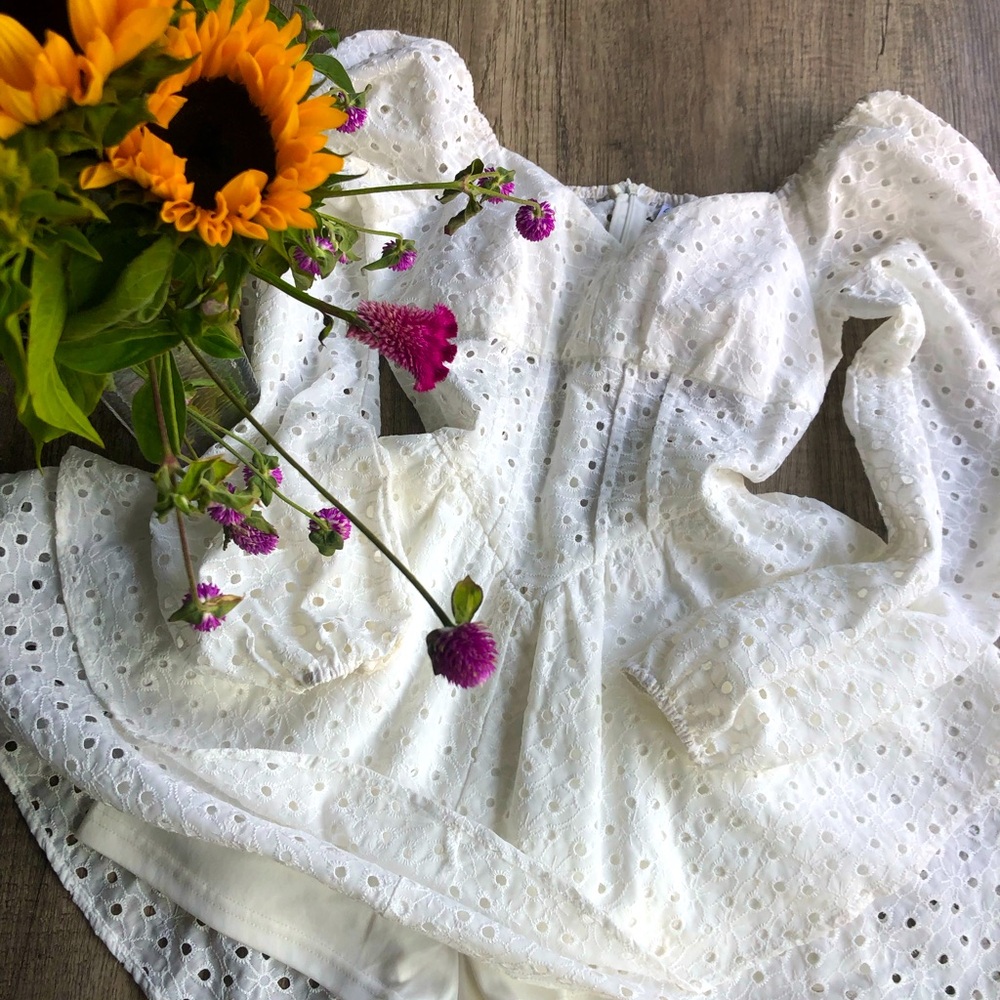 White Dress with Sleeves- Perfect for Reception